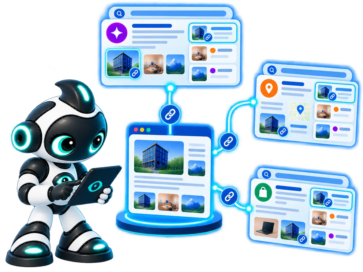 AIO-005-Voordelen resultaten Skeye monitort hoe een website bij relevante zoekvragen als bron in Google AI Overviews verschijnt